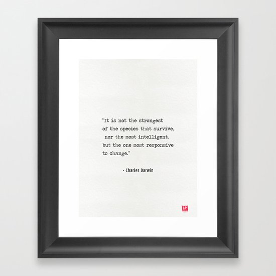 Charles Darwin quote Framed Art Print