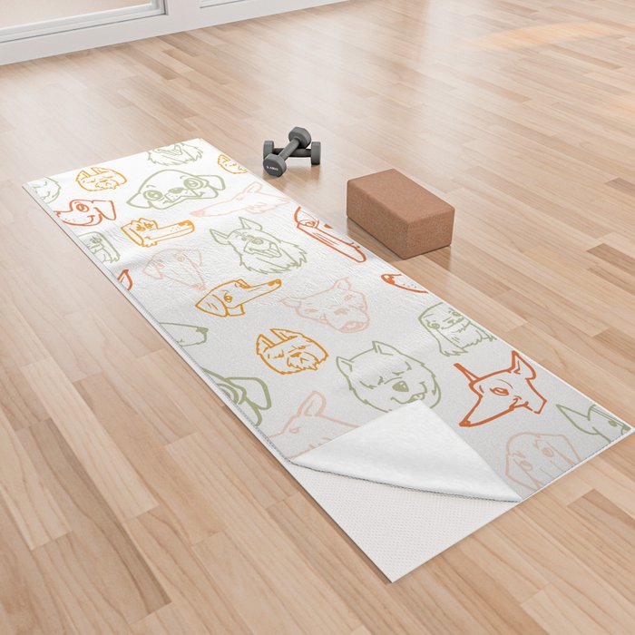 Dogs and Pups Yoga Towel