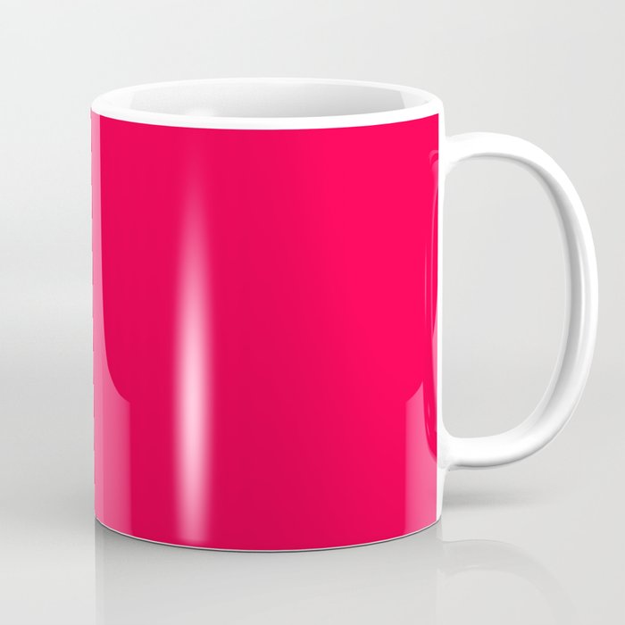 ROSE RED SOLID COLOR. Vibrant Red Plain Pattern  Coffee Mug