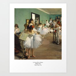 Ballet Class by Edgar Degas Art Print