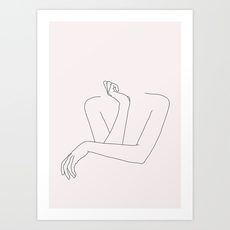 Woman S Crossed Arms Line Drawing Anna Natural Art Print By Thecolourstudy Society6 Image of pin on inspiring. woman s crossed arms line drawing anna natural art print by thecolourstudy