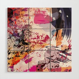 7: a vibrant abstract in jewel tones Wood Wall Art