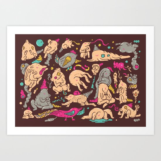 Doodle Land Art Print