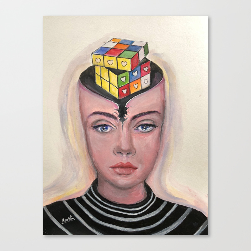 Logic Or Heart Canvas Print By Sara Arasteh Society6