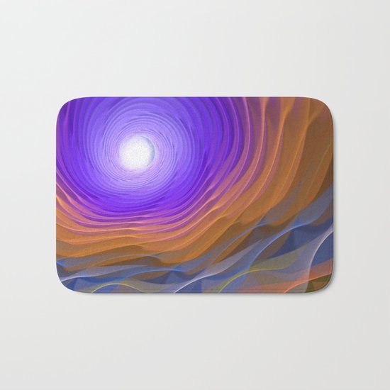 Whispering water and a blue moon Bath Mat