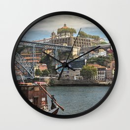 Across The Douro In Porto Wall Clock