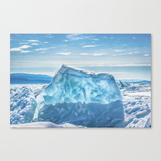 Pressure ridge of lake Baikal Canvas Print