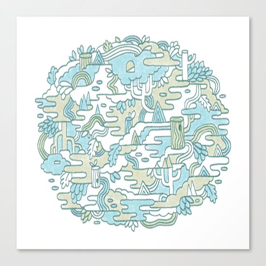 Foggy Woods Canvas Print