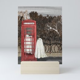 There Are Ghosts in the Phone Box Again... Mini Art Print