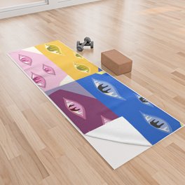 The crying eyes patchwork 4 Yoga Towel