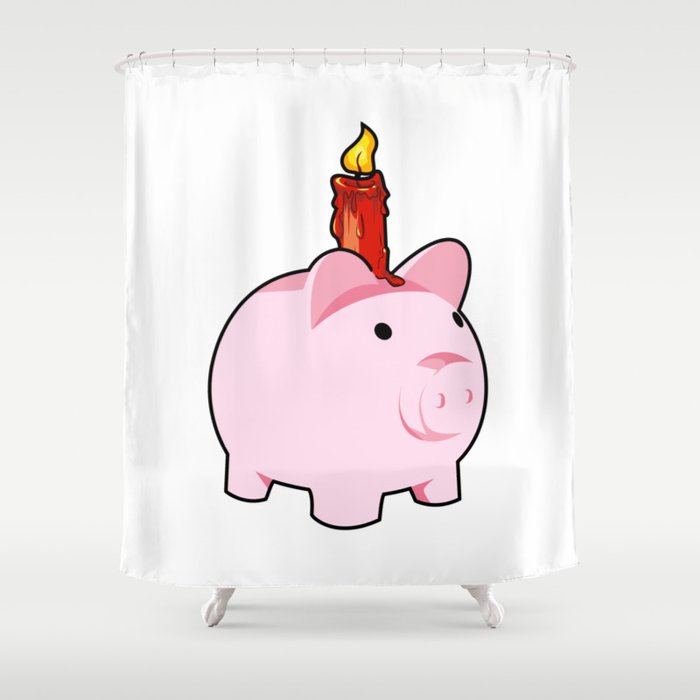 CANDLE PIG Shower Curtain