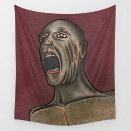 Naked Scream Wall Tapestry