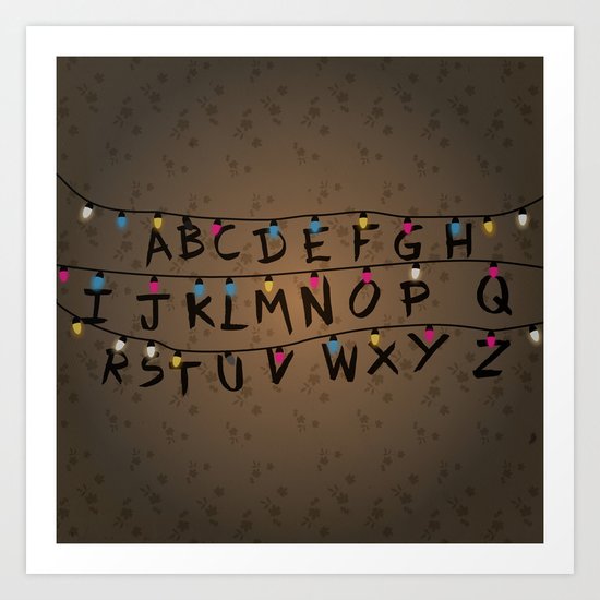 Stranger things ABC Art Print