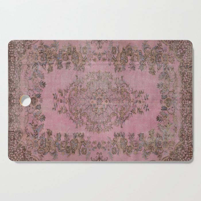 pink oriental vintage carpet Cutting Board
