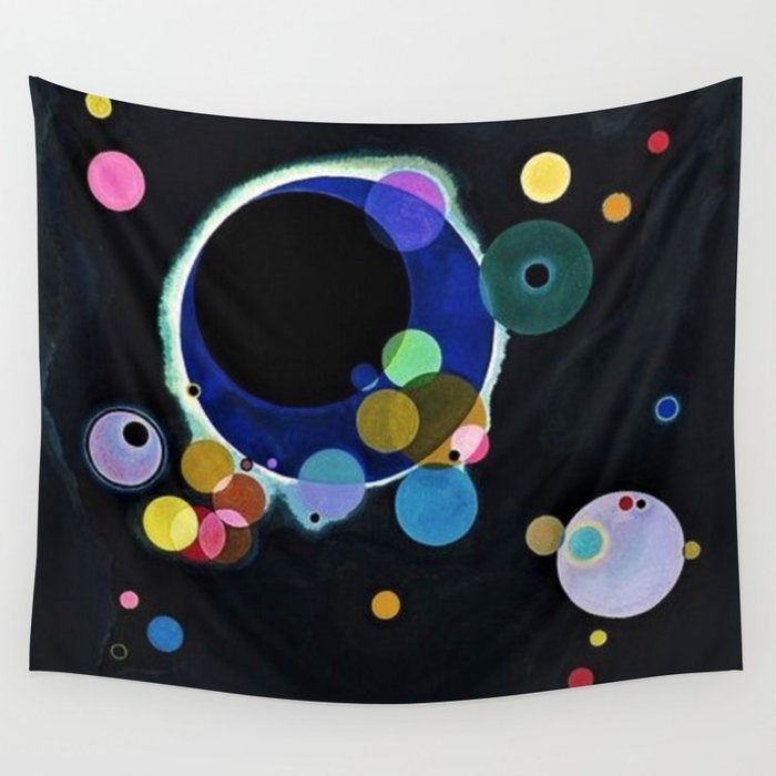 Planets & Moons (Several Circles) by Wassily Kandinsky Wall Tapestry