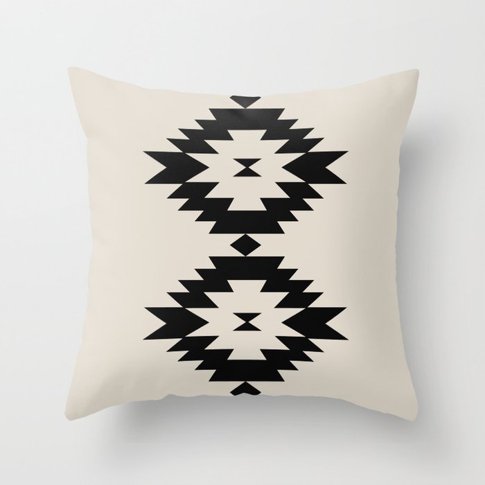 Southwestern Minimalism - Black Throw Pillow