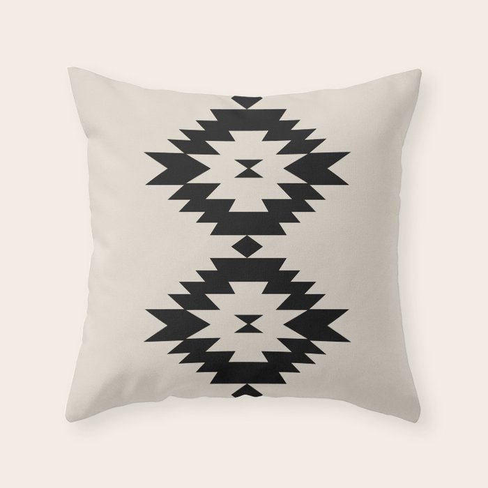 Southwestern Minimalism Black Throw Pillow by colour poems Society6