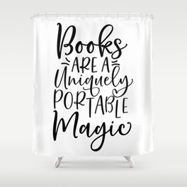 Books Are A Uniquely Portable Magic Shower Curtain