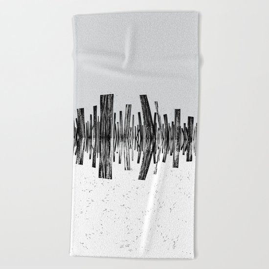 minimal b.w. Beach Towel