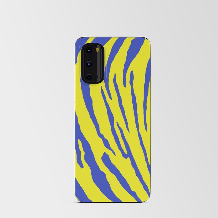 Tiger Stripes Yellow Blue Android Card Case