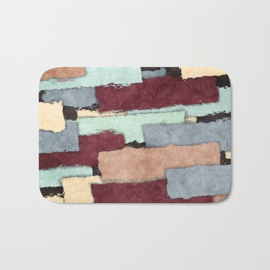 Abstract Patchwork Bath Mat