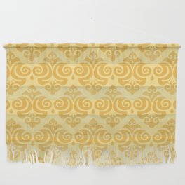 Victorian Gothic Pattern 543 Yellow Wall Hanging