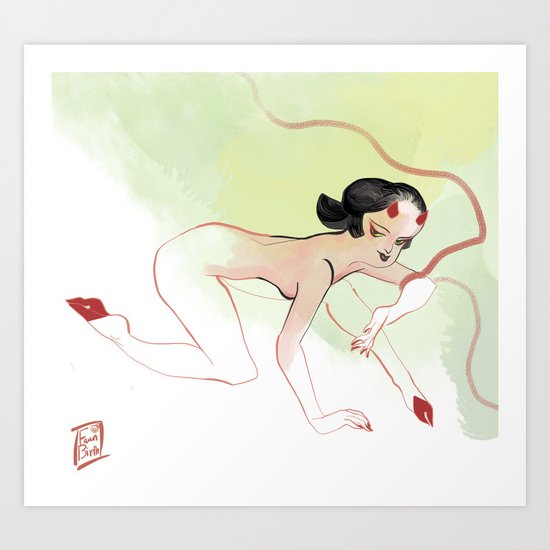 Burn Red Art Print