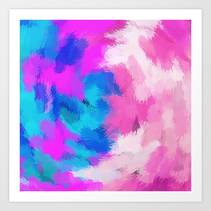Blue And Pink Painting Texture Abstract Background Art Print By Timla Society6