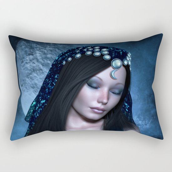 Praying Moon Goddess Rectangular Pillow