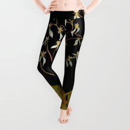 Saxifraga Stolonifera by Mary Delany Paper Collage Floral Flower Botanical Mosaic Vintage Scientific Leggings