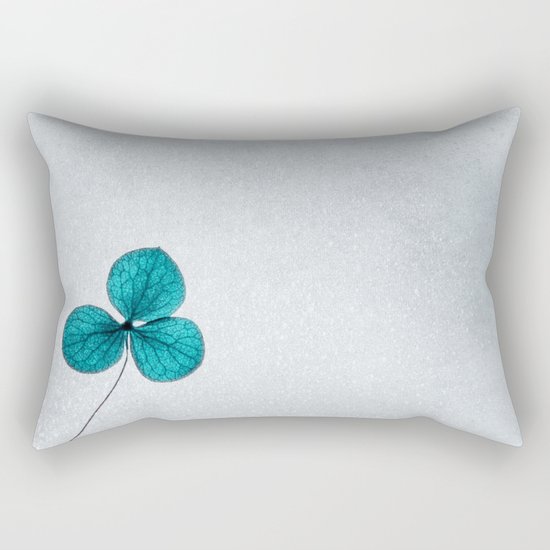 blue clover Rectangular Pillow