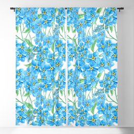 Forget me not seamless pattern   Blackout Curtain