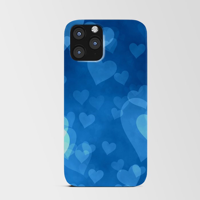 Blue Hearts iPhone Card Case