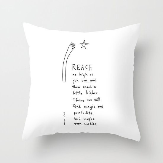 reach as high as you can Throw Pillow