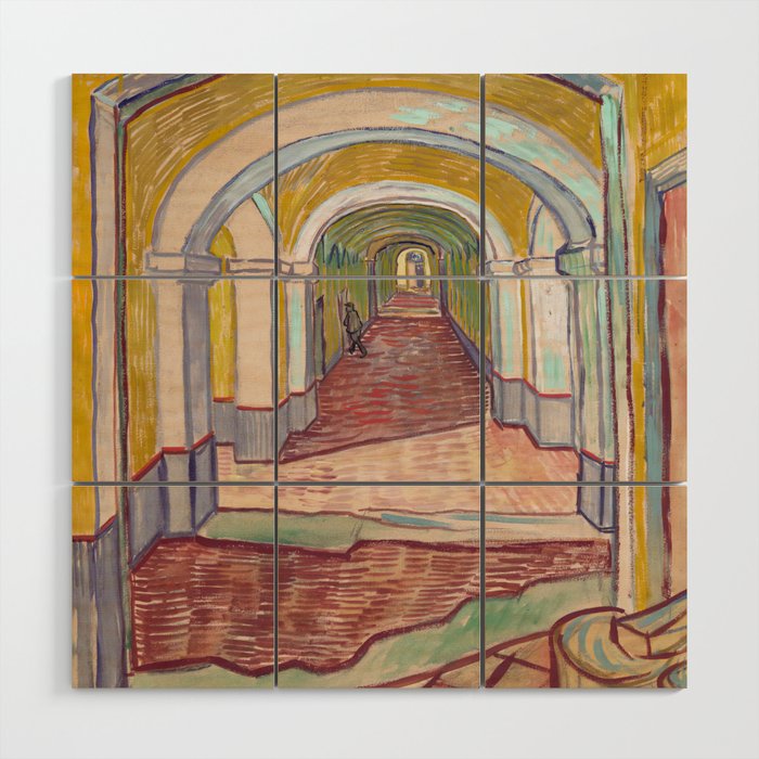 Vincent Van Gogh - Corridor in the Asylum Wood Wall Art