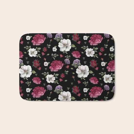 Floral Pattern Bath Mat