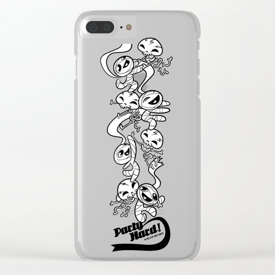 Mummy & Skeleton II Clear iPhone Case
