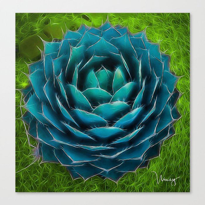 agave blue Canvas Print