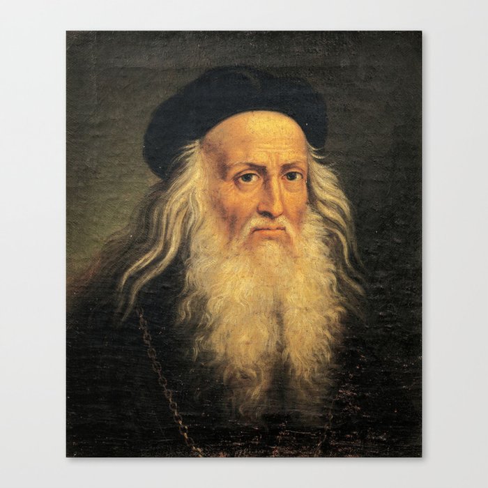 Leonardo Da Vinci self portrait Canvas Print