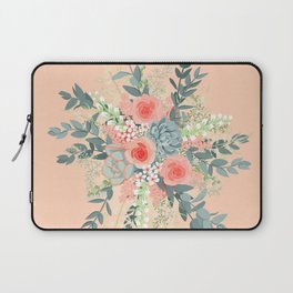 Peach floral Laptop Sleeve