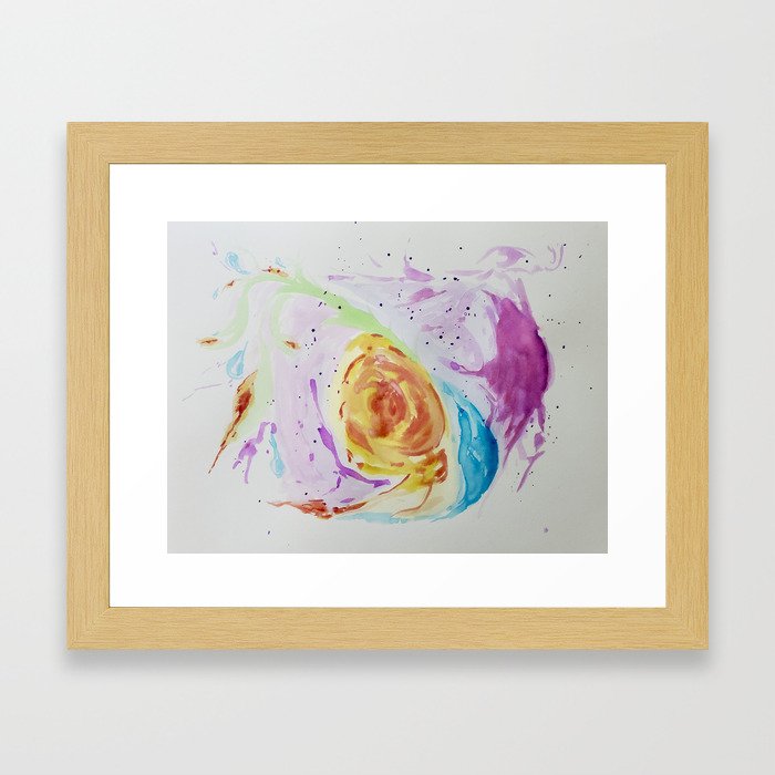 Rose and Wild Flowers Framed Art Print