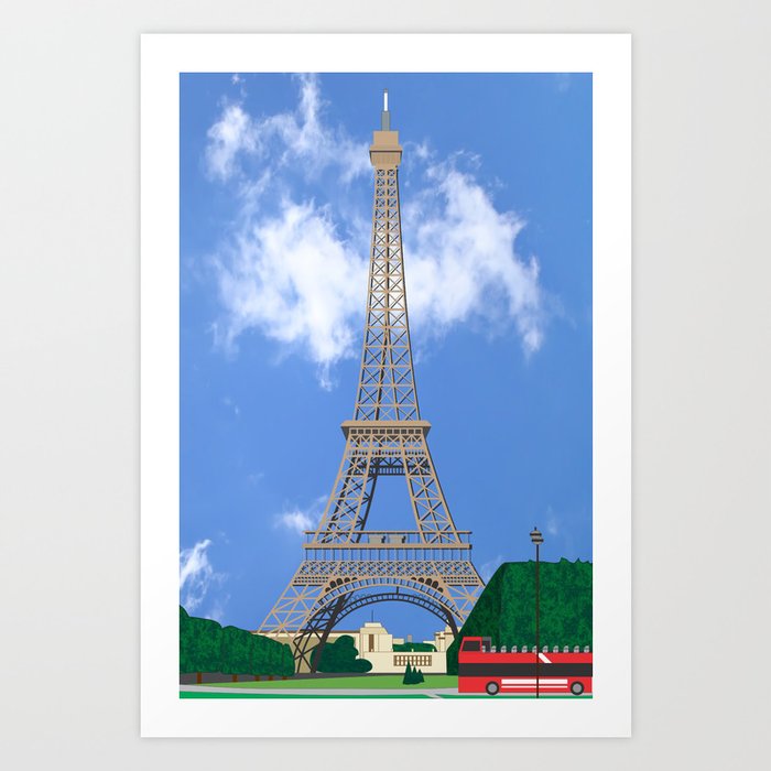 eiffel tower vector drawing