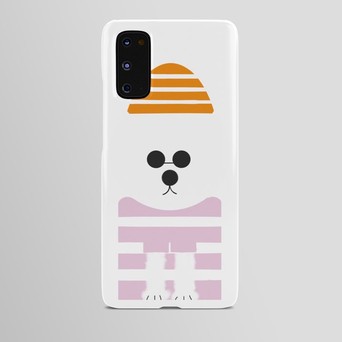 stripe t-shirts puppy Android Case
