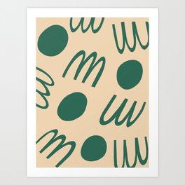 Nice things -green Art Print
