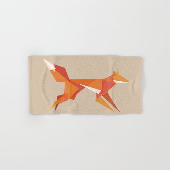 Fractal geometric fox Hand & Bath Towel