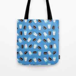 Oreo and milk pattern Tote Bag
