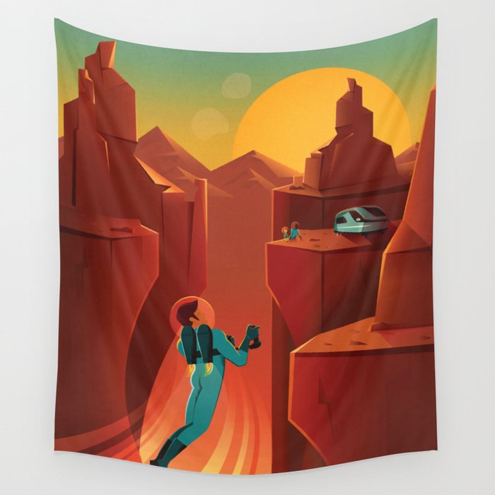 SpaceX Travel Poster, Art Prints Wall Tapestry