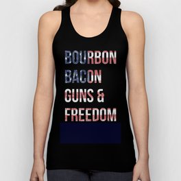 Bourbon Bacon Guns And Freedom Tank Top