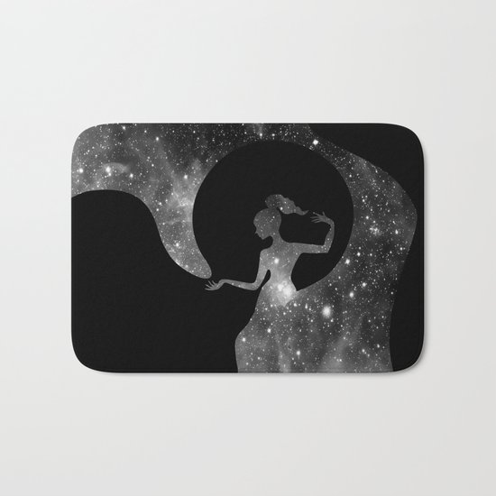 Galaxy From Within BNW Bath Mat
