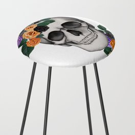 Flowers Scull Counter Stool